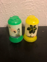 Vintage Tiki Salt & Pepper Shakers - Yellow & Green - Dallas Drinking Society