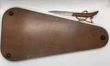 Vintage Snack Server Cherrywood with Walnut Finish and Stainless Steel Knife - Dallas Drinking Society