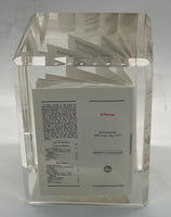 Vintage Lucite Cube Paperweight with Suspended JC Penney's Corp. Paperwork - Dallas Drinking Society