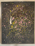 Vintage 1980s Multicolor Splatter Painted Canvas - Dallas Drinking Society