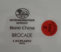 Set of 6 1980s Hutschenreuther Germany Bone China Brocade Leonard Paris Deco Pattern 8.25" Salad Plates - Dallas Drinking Society