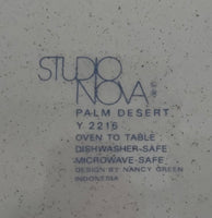 Set of 3 Studio Nova Palm Desert 6.5" 1980s Geometric Pattern Saucers - Dallas Drinking Society