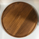 Vintage Lordson Teak Wood Base Lazy Susan - Dallas Drinking Society