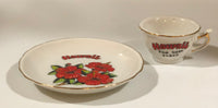 Vintage Miniature Hand-Painted Hawaii "The 50th State" Souvenir 21K Gold Trim Tea Cup and Saucer Set - Dallas Drinking Society