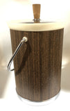 Vintage Wood Pattern Kromex Ice Bucket with Chrome Lid - Dallas Drinking Society