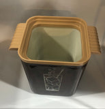 Vintage Lustro Ware Brown and Tan Plastic Ice Bucket - Dallas Drinking Society