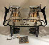 Vintage Inland Glass Works Waffle Set, Twin Hot Servers in Box! - Dallas Drinking Society