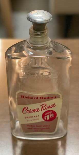 Vintage Richard Hudnut Glass Cream Rinse Bottle