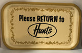 Vintage "Please Return To Hunts" Metal Serving Tray - Dallas Drinking Society