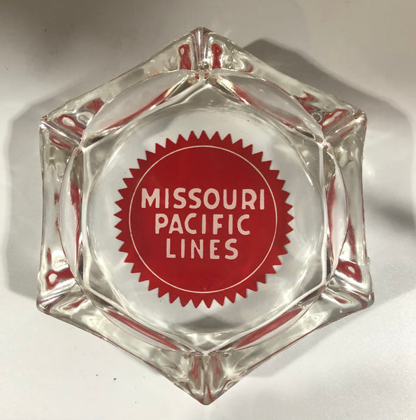 Vintage Missouri Pacific Lines Glass Ashtray - Dallas Drinking Society