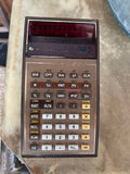 Vintage Texas Instruments MBA Calculator with Leather Case - No Back