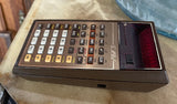 Vintage Texas Instruments MBA Calculator with Leather Case - No Back